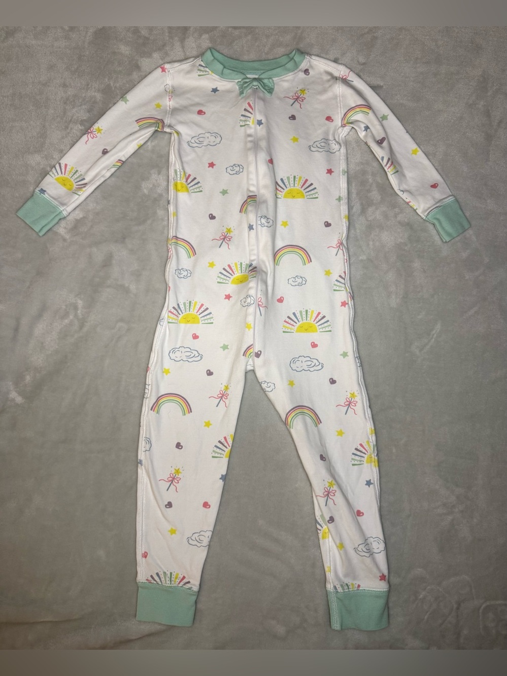 The Beaufort Bonnet Company Toddler Girl’s One Piece Pajamas 4T Rainbows